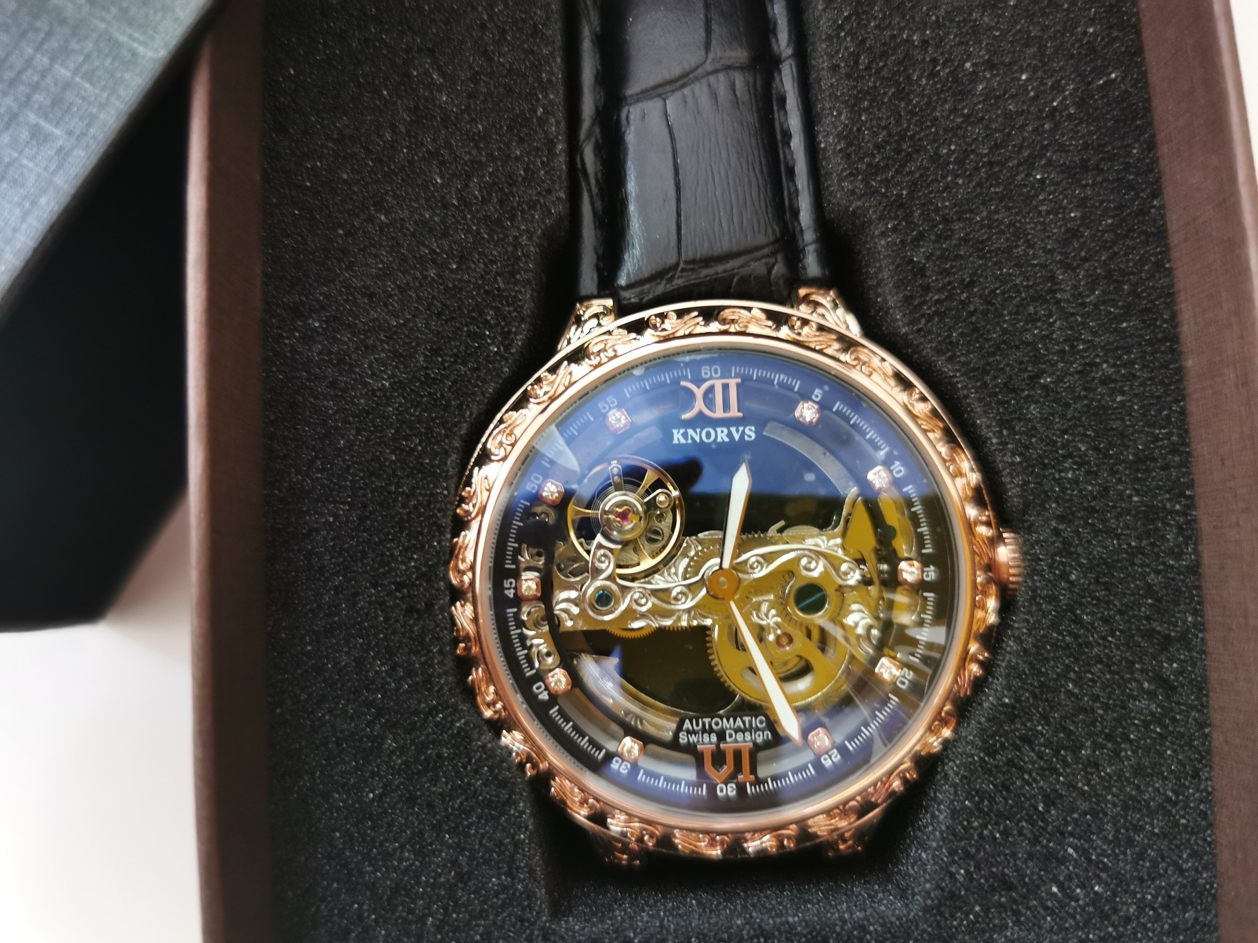 Automatik Armbanduhren Steampunk Uhr Herren Skelett Herrenuhr